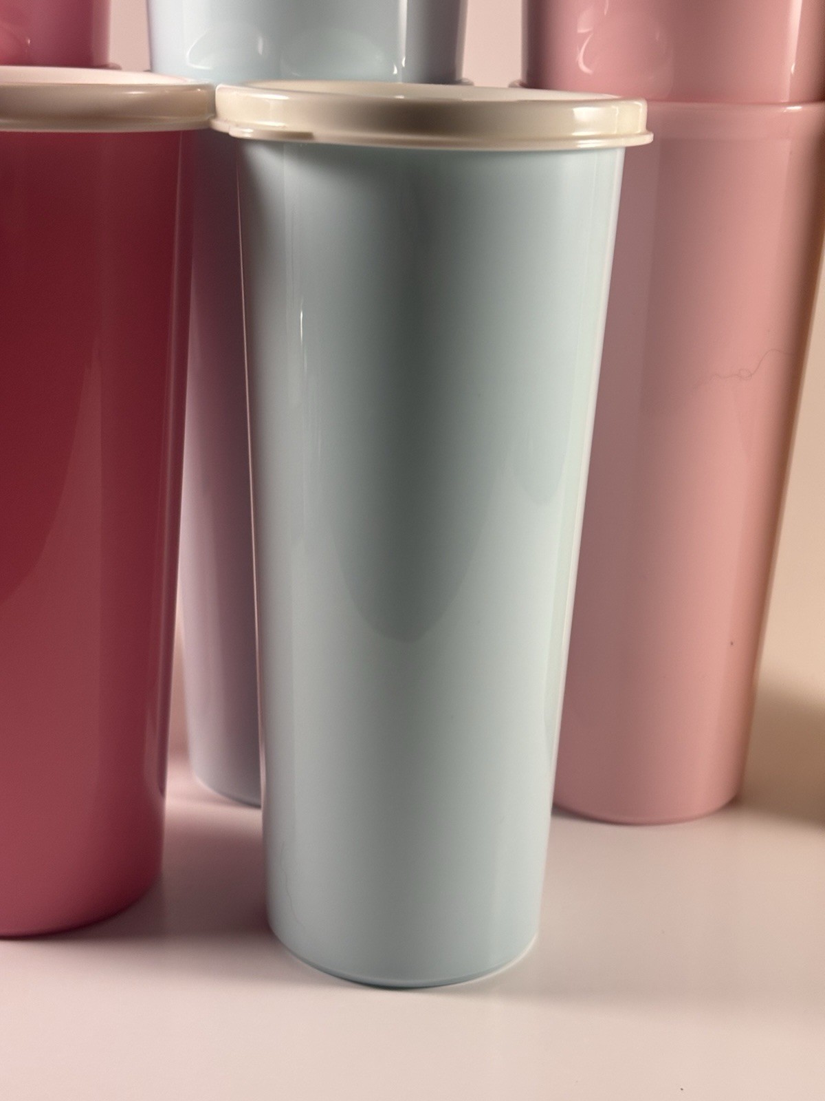 Vintage Tupperware 16oz Impression Tumbler Pastel (Set Of 12) Brand New Unused