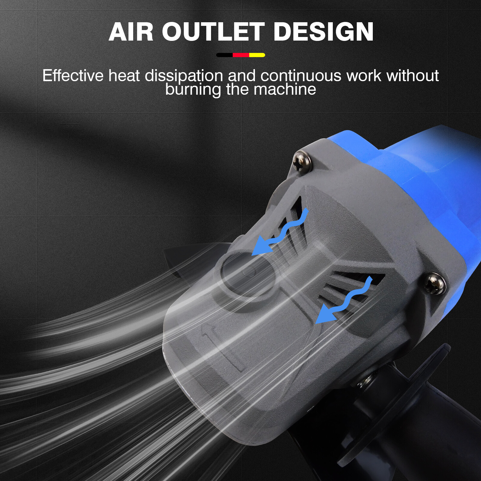 Electric Angle Grinder 10000RPM Motor 115mm Brushless Fit For Makita 18V Battery