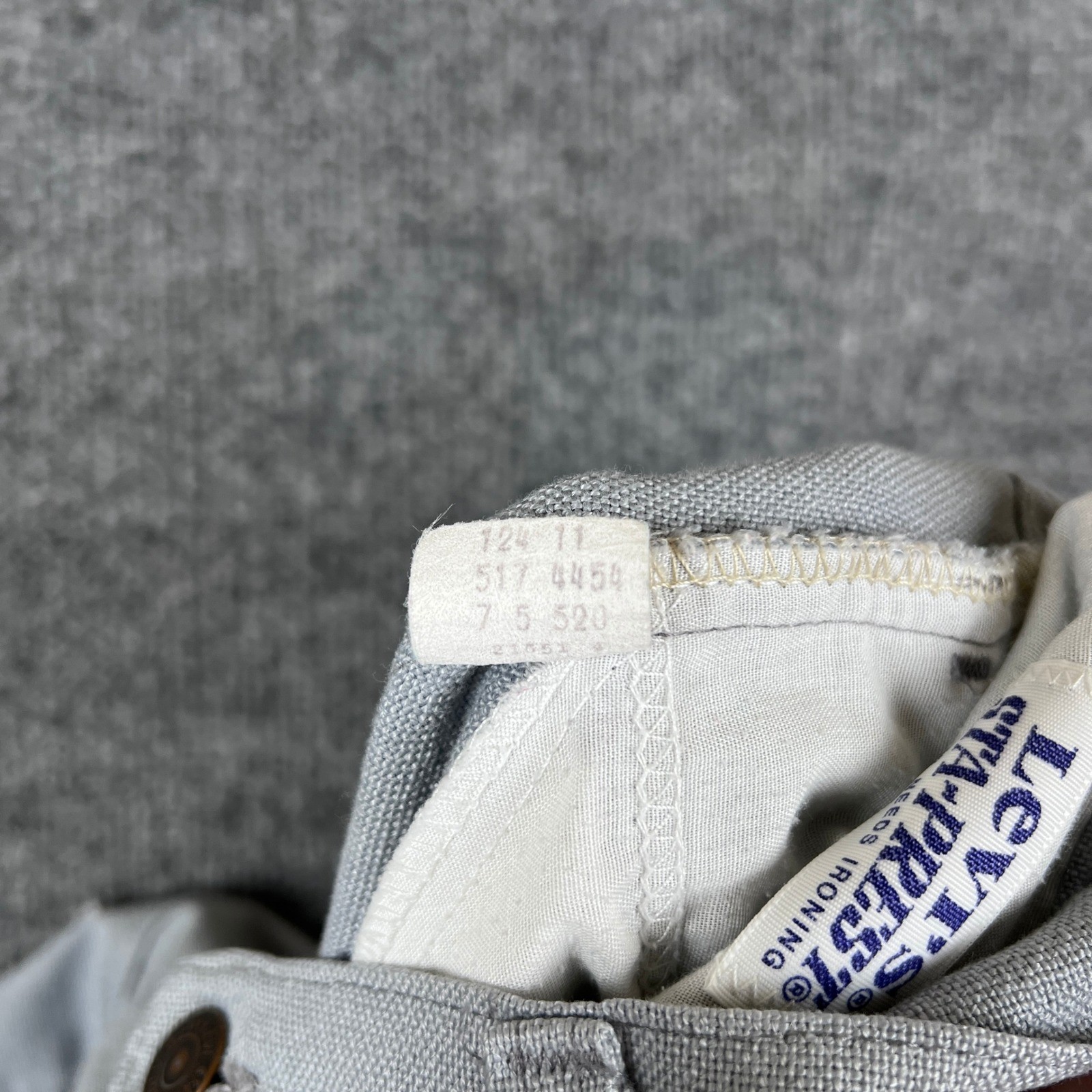 VTG 70s Levis 517 Pants Mens 36x30 Gray Sta Prest Bootcut Western Talon Zipper