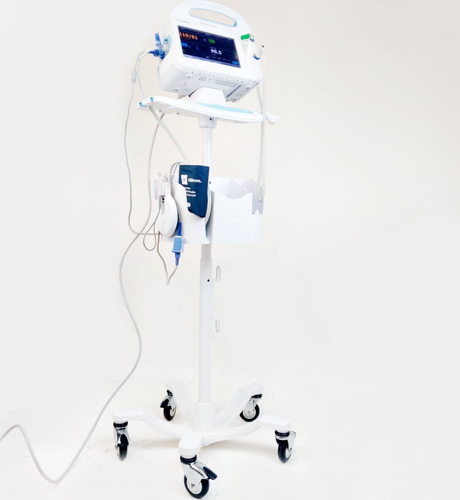 Welch Allyn Connex 6000 Vital Signs Monitor 65NTXX, NIBP, SPO2, Cuff and Stand