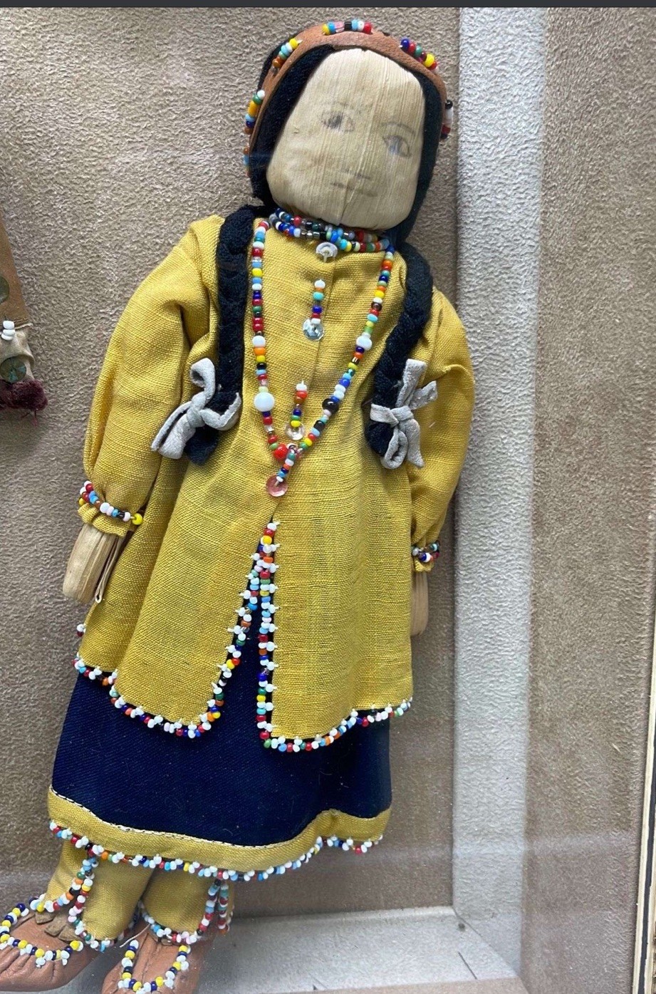 Native American dolls in shadowbox Kachina Indian Lot Collection Display Tribe
