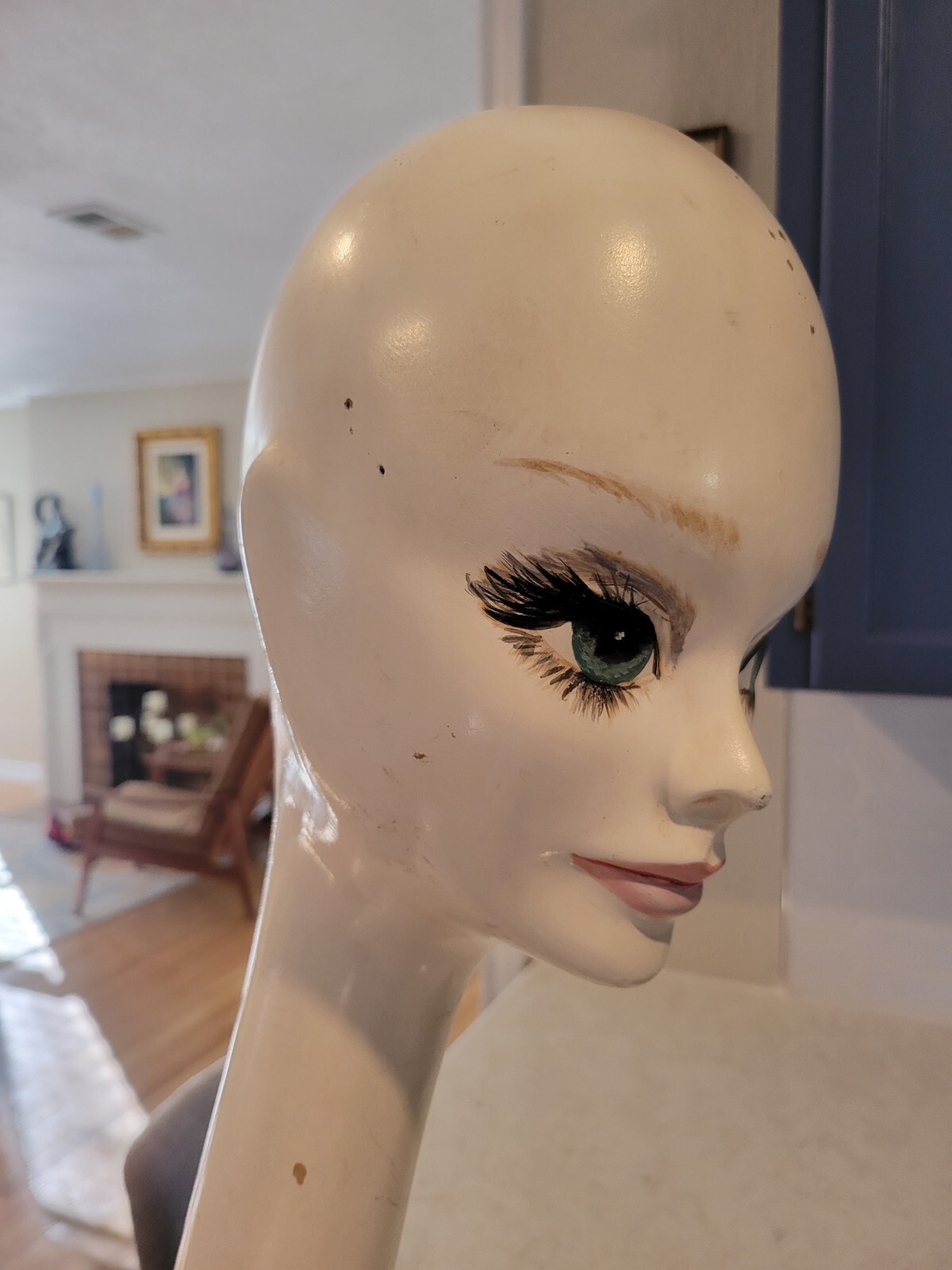 25" 1960’s . Audrey Hepburn Style Mannequin Display