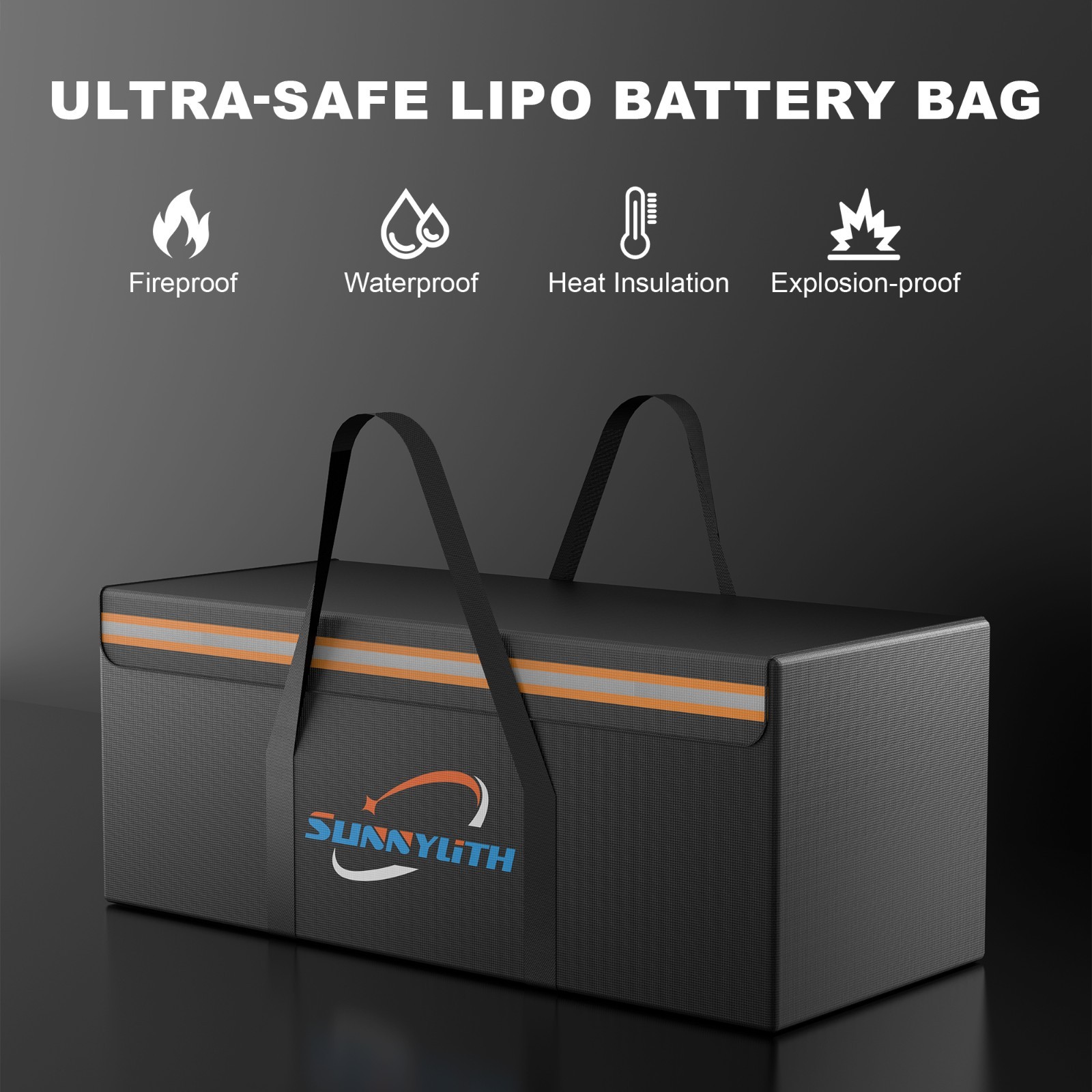 12V 200Ah Battery Safe Bag LiFePO4 Lithium Battery Fireproof Waterproof