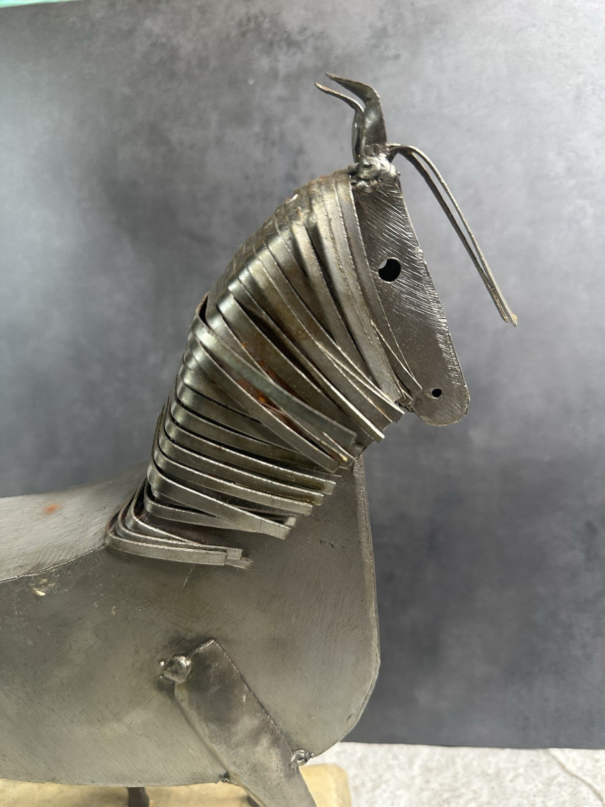 Arte Felguerez Handmade Metal Horse Sculpture Mexican Art Signed Collectible