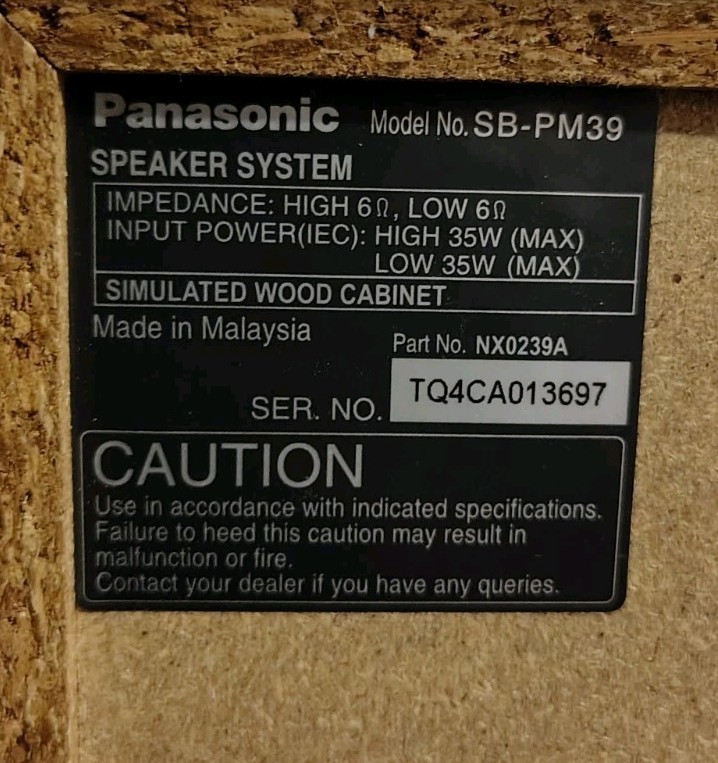 Panasonic SA-PM39D 5 Disc Changer Hybrid CD DVD Cassette Stereo Tape Player.