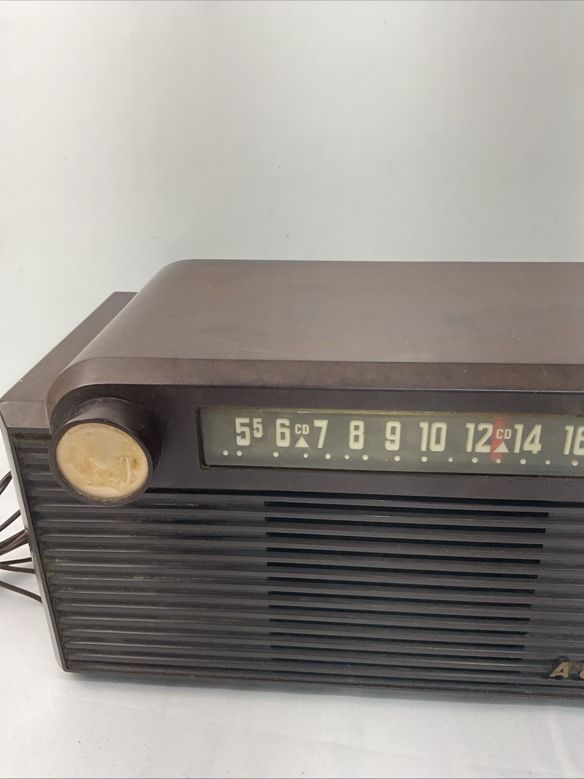Vintage 1950's Admital MCM AM Radio Table Top 5G32N Parts As Is