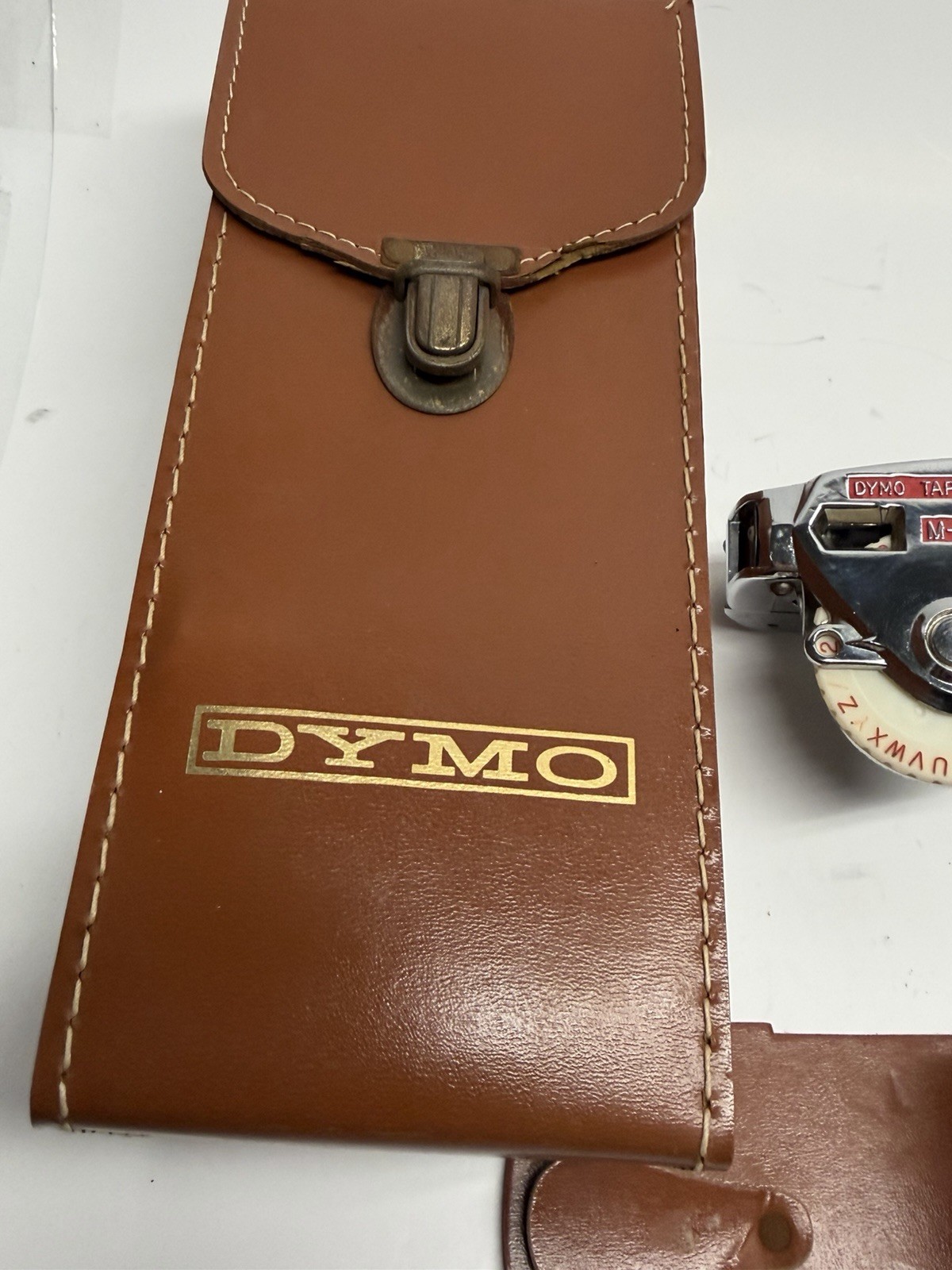 VINTAGE Dymo M-5 Tapewriter Manual Embossing Label Maker Case & Storage Tray