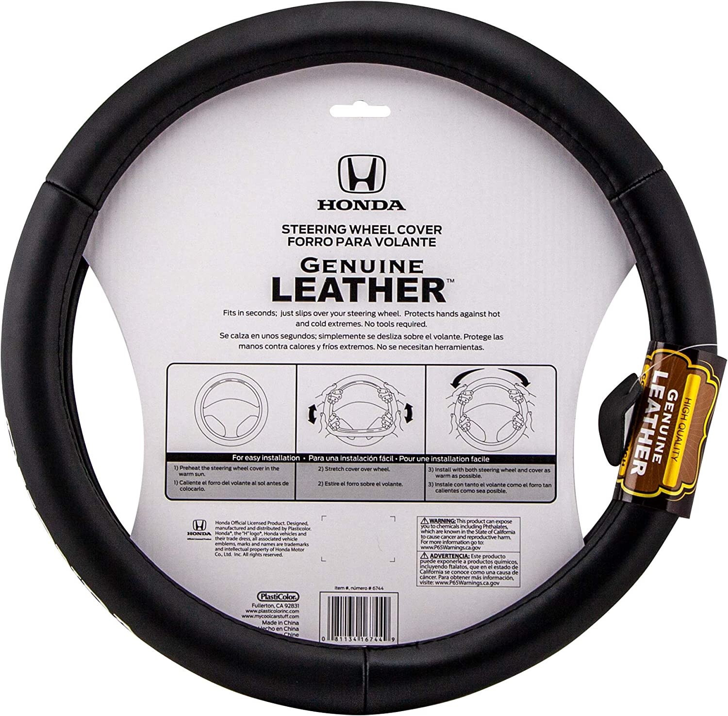 ⭐️⭐️⭐️⭐️⭐️ HONDA Genuine Leather Car SUV Truck SUV Van Steering Wheel Cover