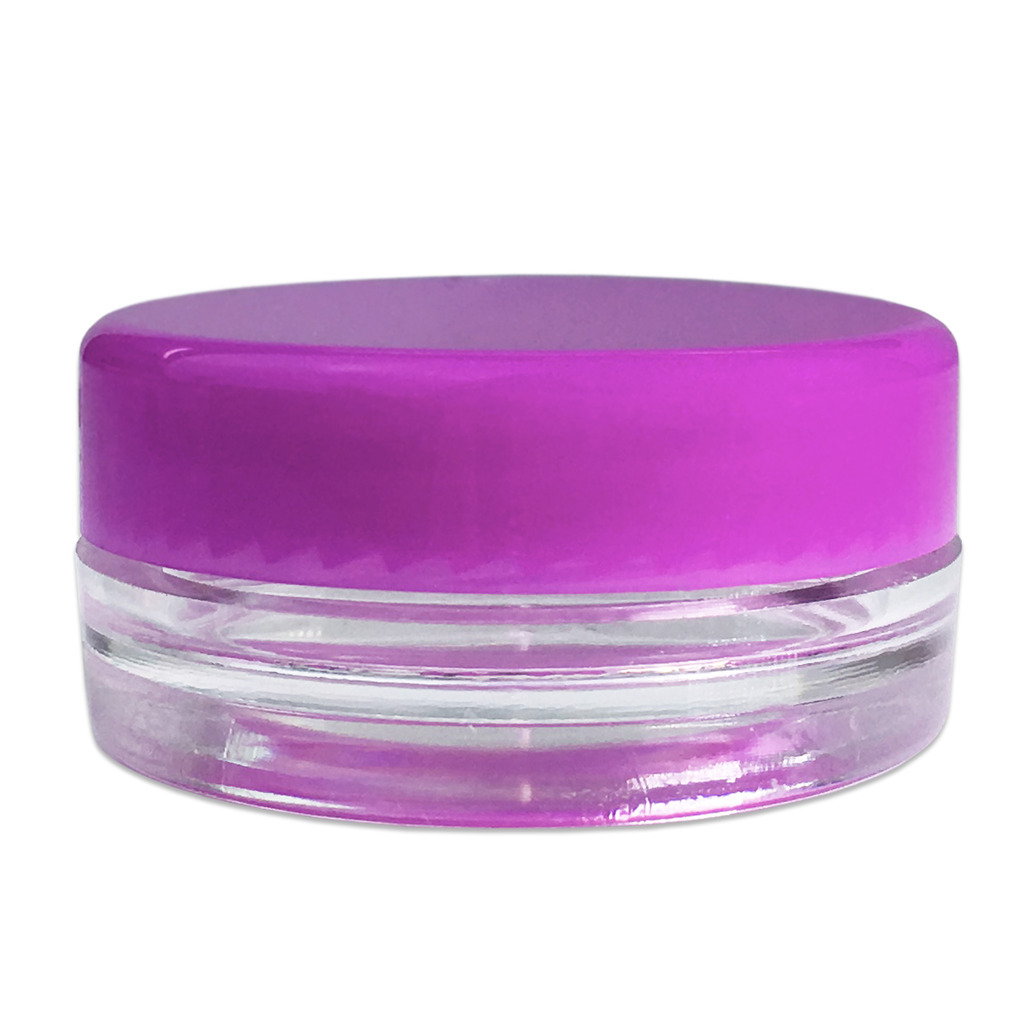1000 Pieces 3 Gram/3ML Purple Plastic Makeup Cosmetic Sample Jar Containers