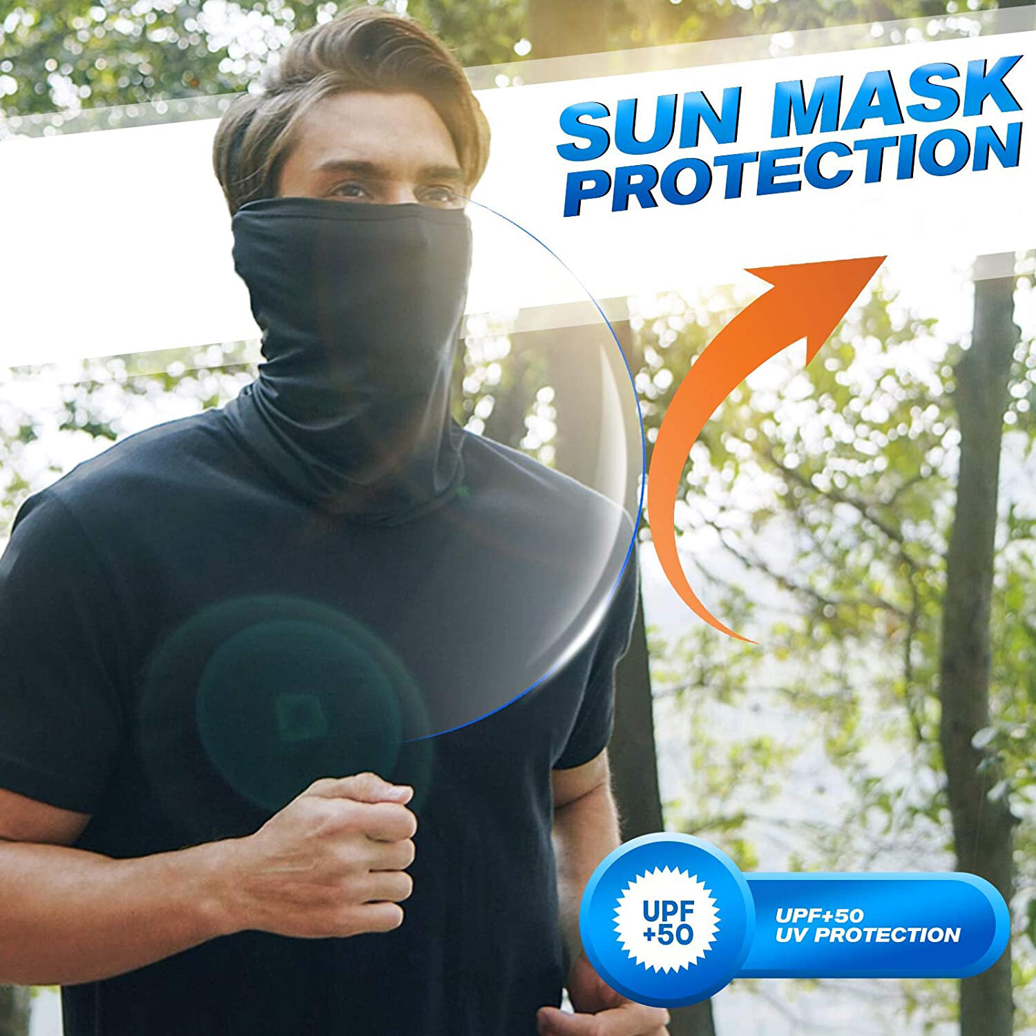 UV Protection Cooling Neck Gaiter Face Mask Scarf Windproof Neck Bandana Cover