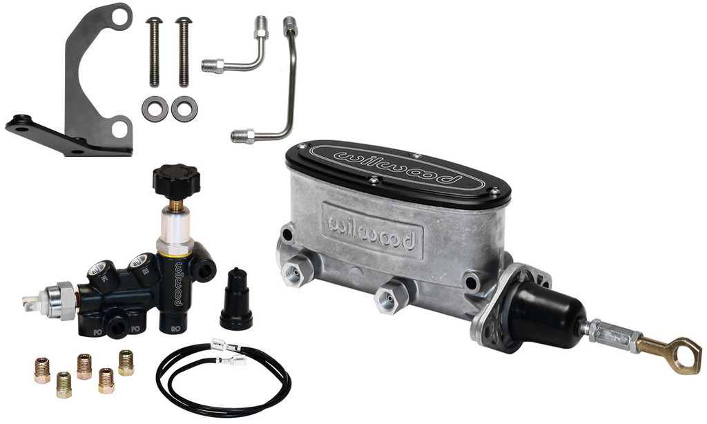 WILWOOD TANDEM MASTER CYLINDER FOR 64-73 MUSTANG W/ ADJUST. PROPORTIONING VALVE