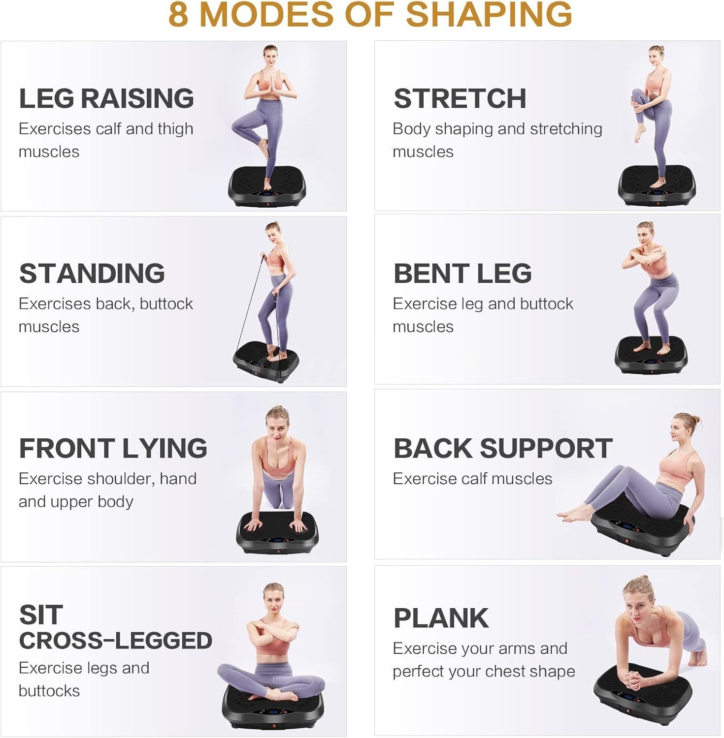 NEW Vibration Plate Exercise Machine Vibrate Platform Whole Body Workout Fitness