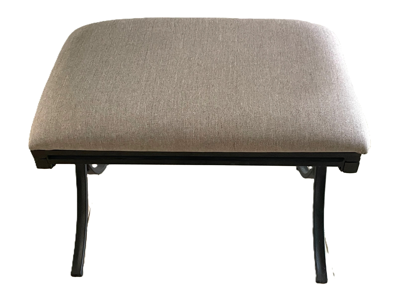 Emery Vanity Stool Oil Rubbed Bronze Finish Fabric Cushion 19 3/4" H 24" W New