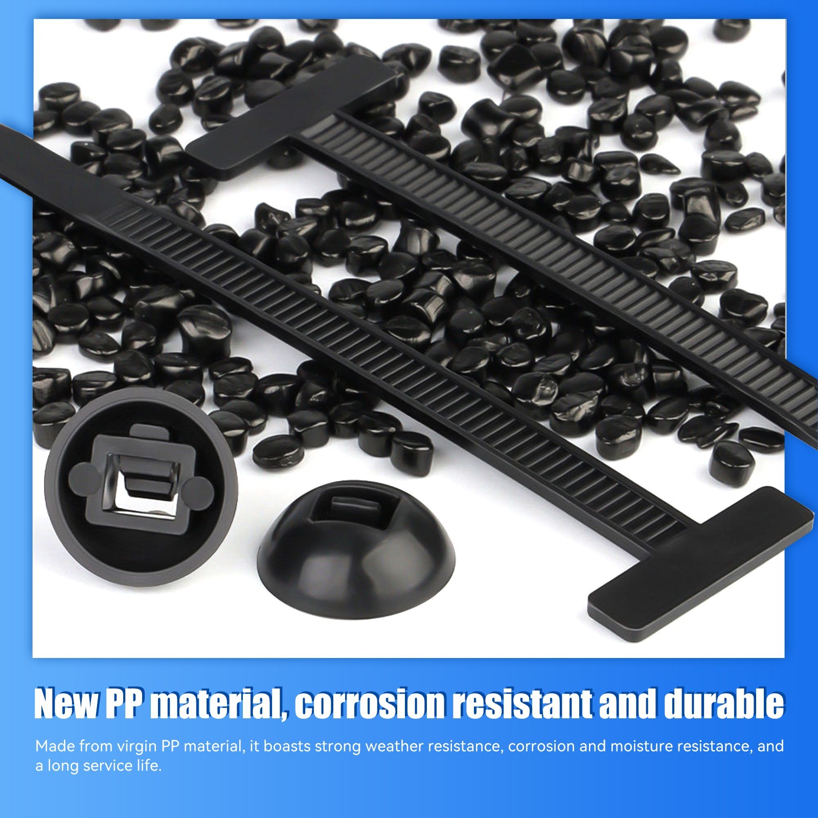 100PCS Nylon Cable Tie Buckle Self Locking Car Body Fastener Clips