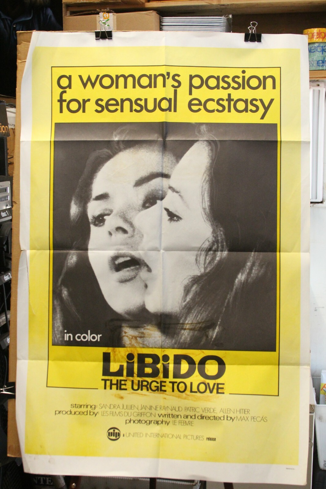 Libido The Urge To Love Original Movie Poster Paste Over Sensuous Teenager 1971
