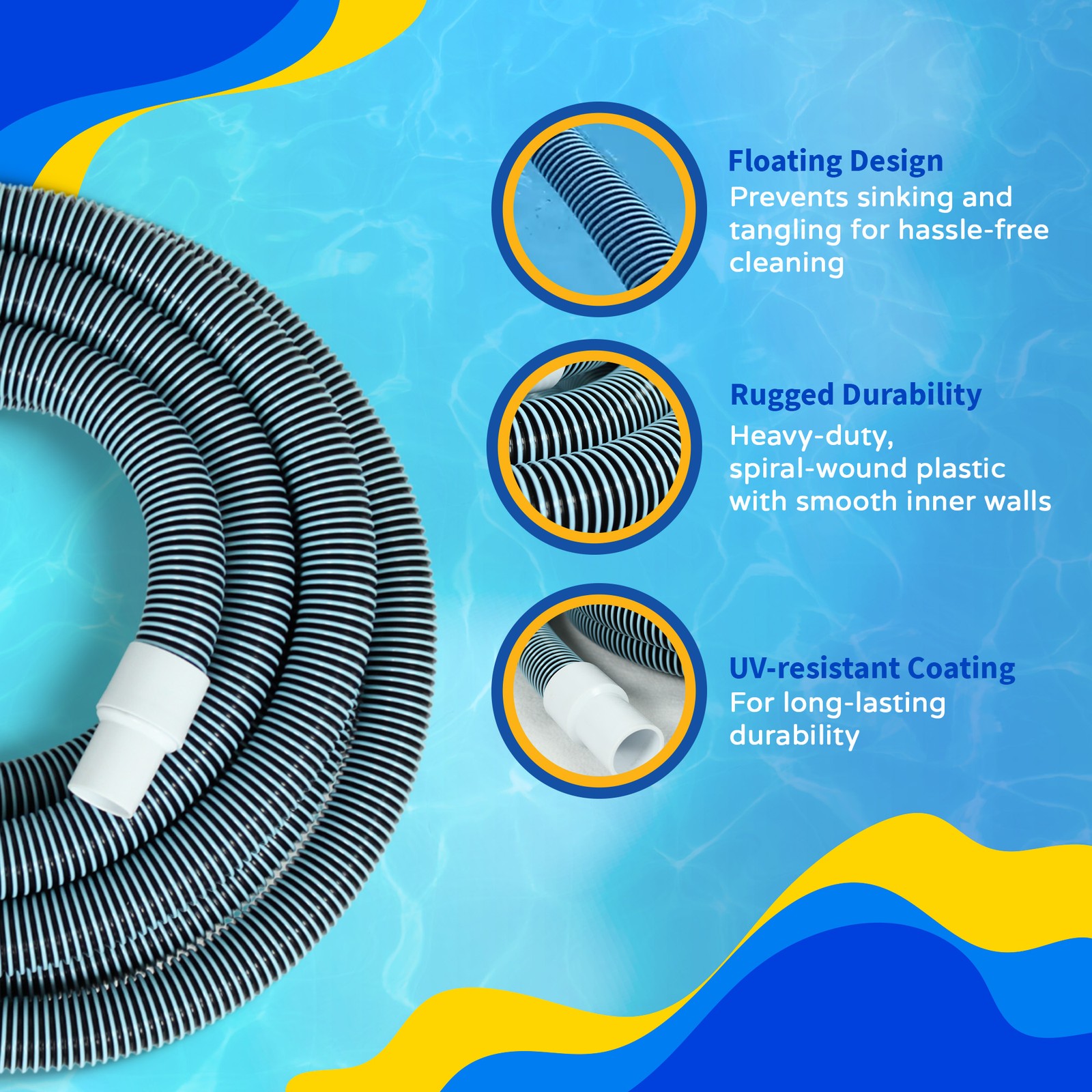 18-ft x 1.25-in Vac Hose for Above-Ground Pools