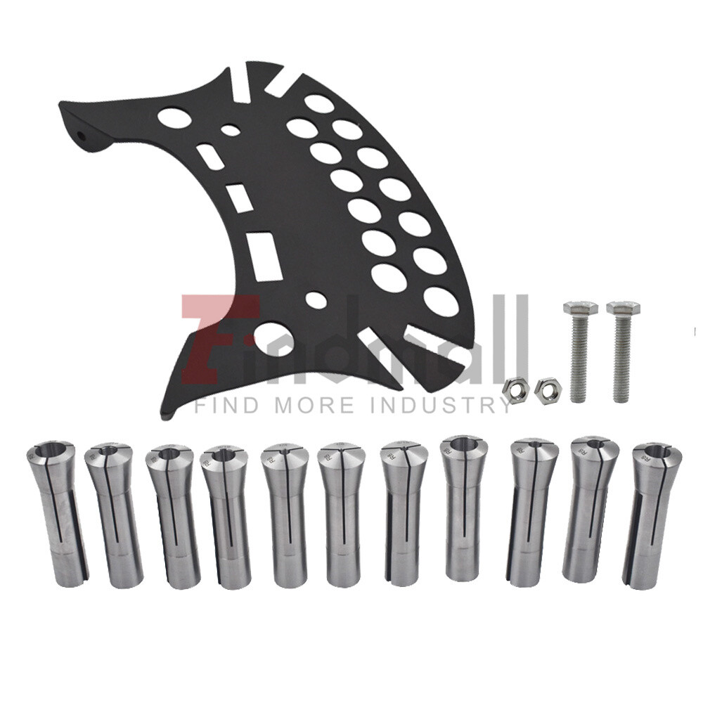 11Pcs R8 Spring Collet Set 1/8"3/16"1/4"5/16"3/8"7/16"1/2"9/16" 5/8"11/16"3/4"