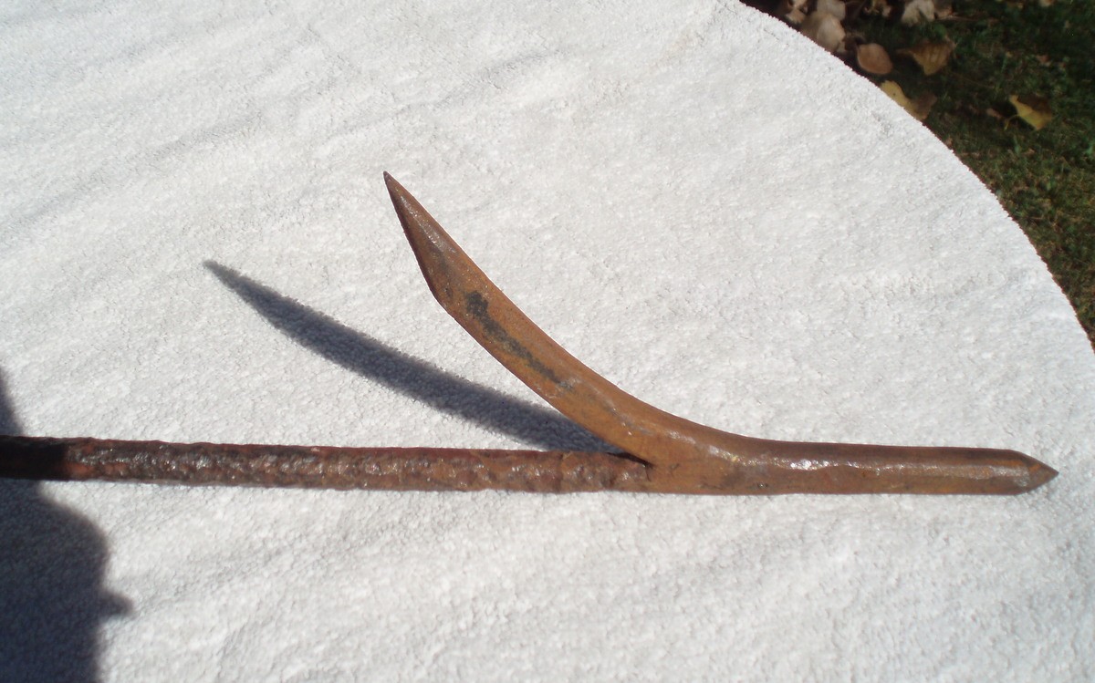 1700' ? BRONZE IRON EARLY HISTORIC PRIMITIVE ANTIQUE WHALING WHALE HARPOON SPEAR