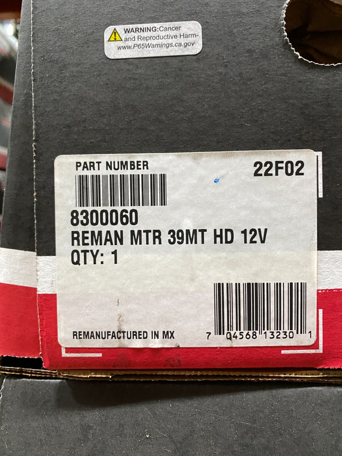 8300060 Delco Remy Reman Starter 39MT HD 12V Fast Free Shipping