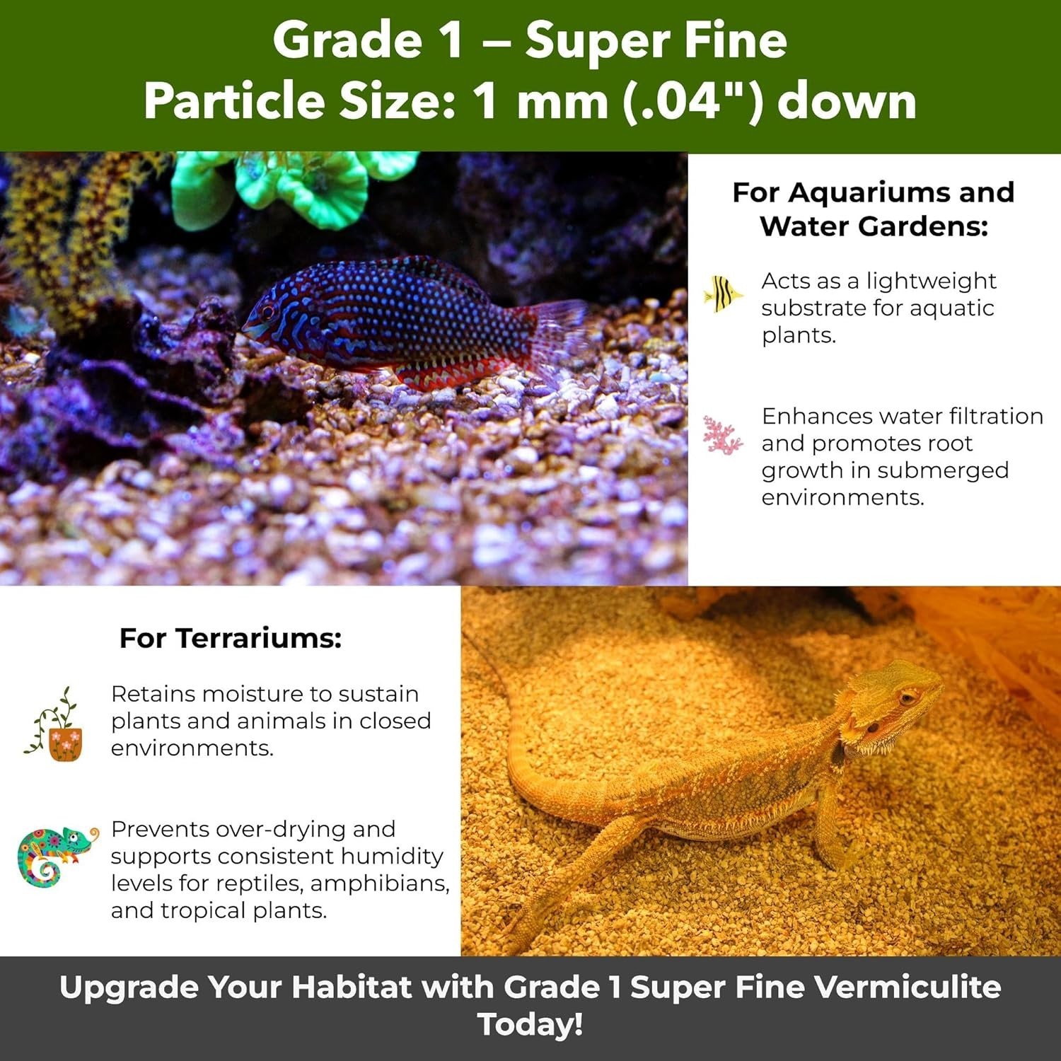 Organic Coarse Vermiculite Grade 3 – Soil Aeration, Seed Starting & Mushroom Mix