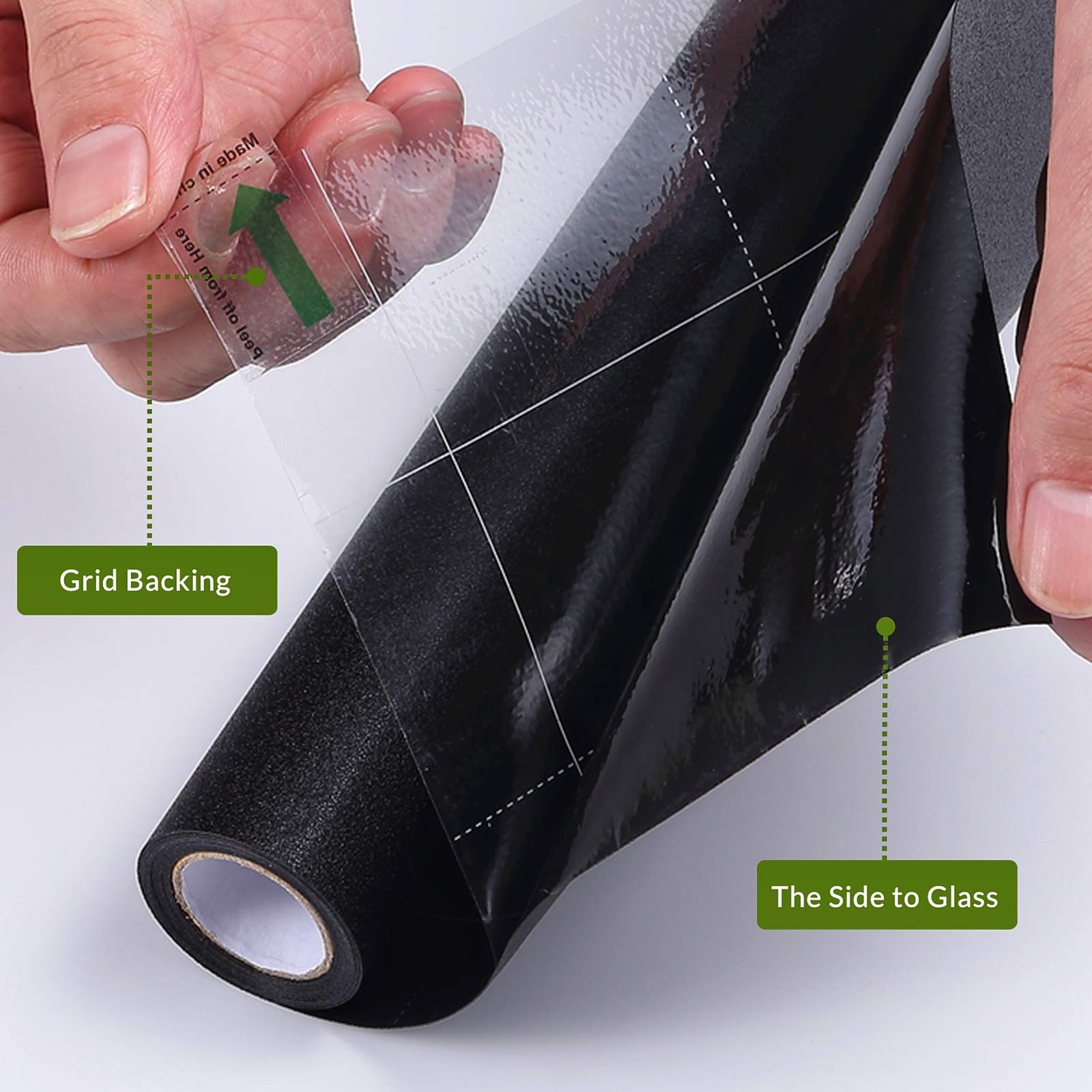 Static Cling Total Blackout Window Film Privacy Room Darkening Window Tint Bl...