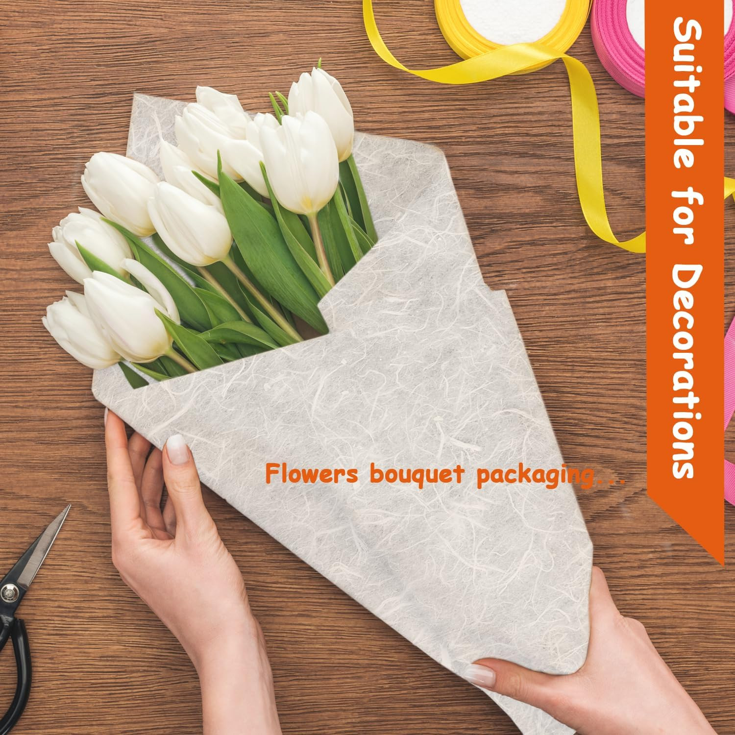 Mulberry Paper Sheets: 50 A4 Washi Rice Paper for Decoupage, Printing, Art Craft