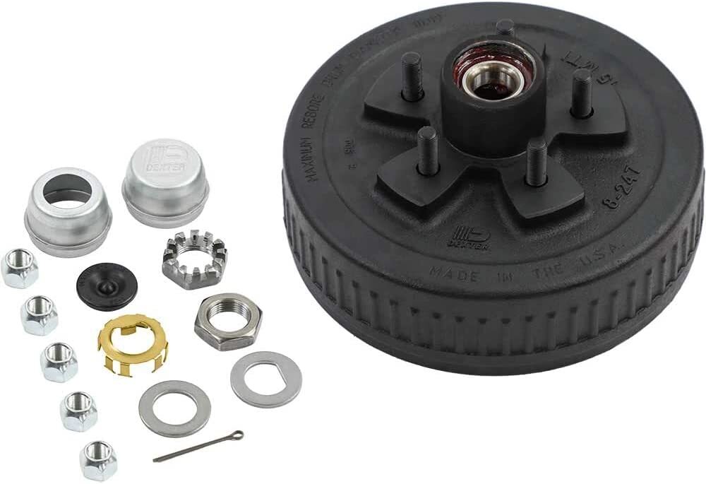 Dexter Pre-Greased 3500 lbsTrailer Axle Electric Brake Kit 5-4.5" BC
