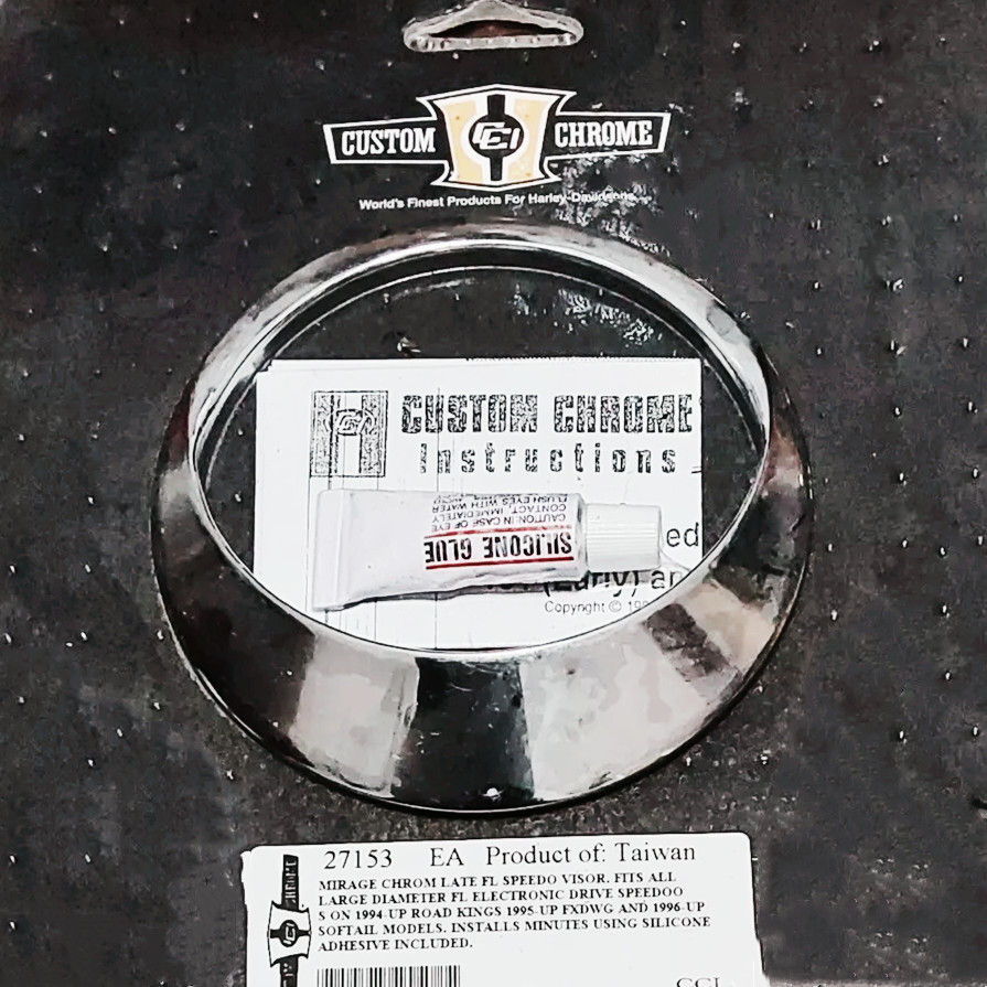 Chrome Mirage Speedometer Visor Fit For Harley Fat Bob Road King Softail Dyna