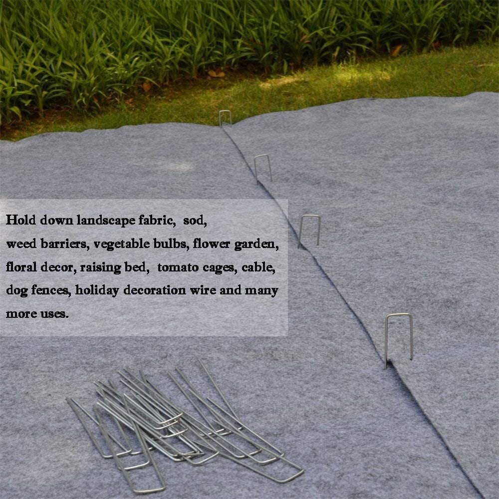 6" Garden Stakes 100/200/500/1000 Pack Landscape Staples Galvanized Sod Staples