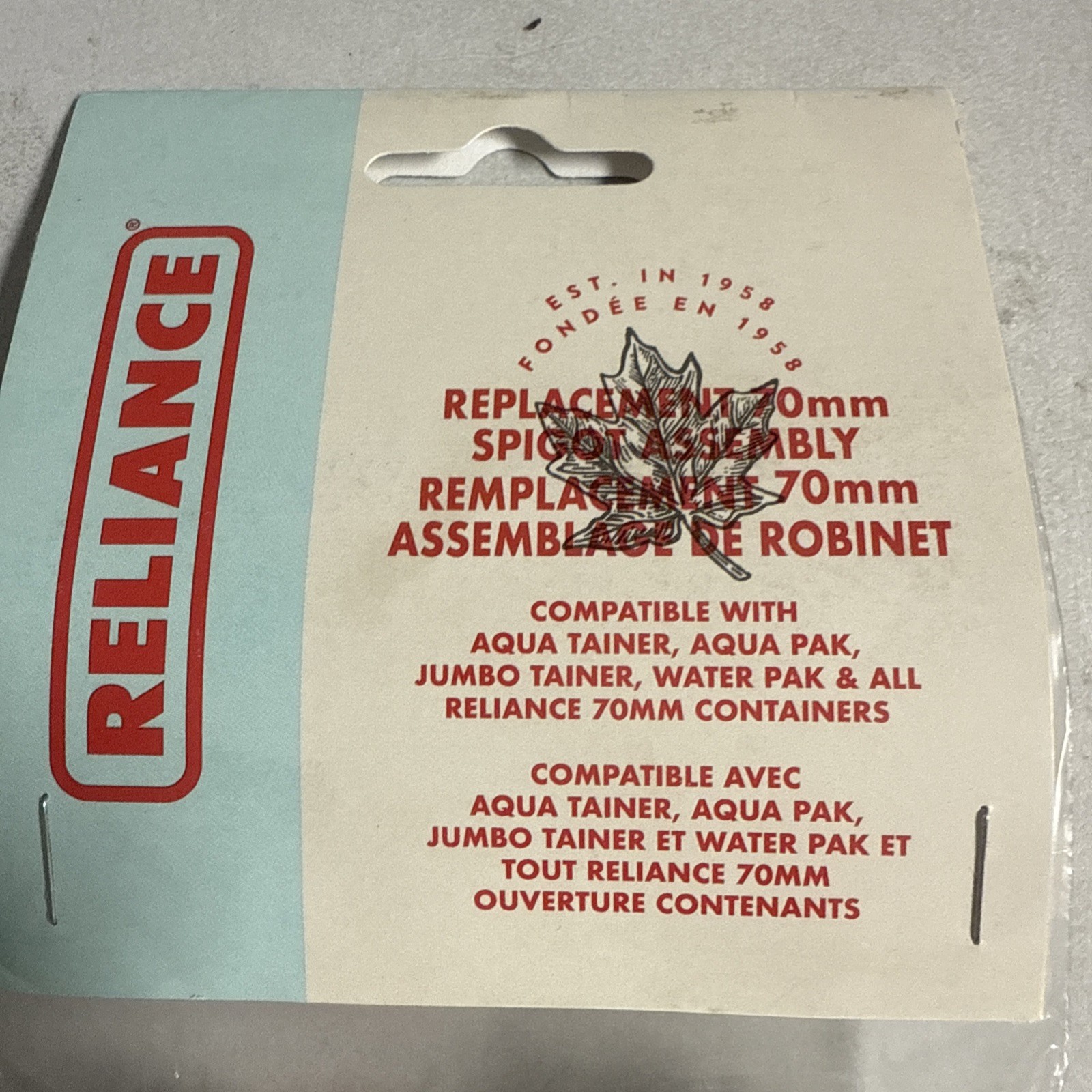 Reliance Replacement Spigot Assembly Kit for Reliance Water 70mm Containers NEW