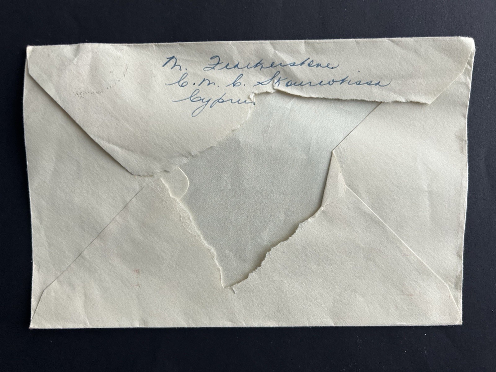 Cyprus 1940s Cover To U.S.