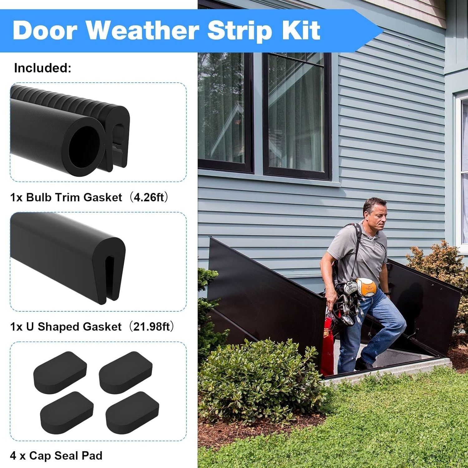 Replacement for Bilco Basement Door WeatherStrip Seal Bilco Door Seal Kit Rubber