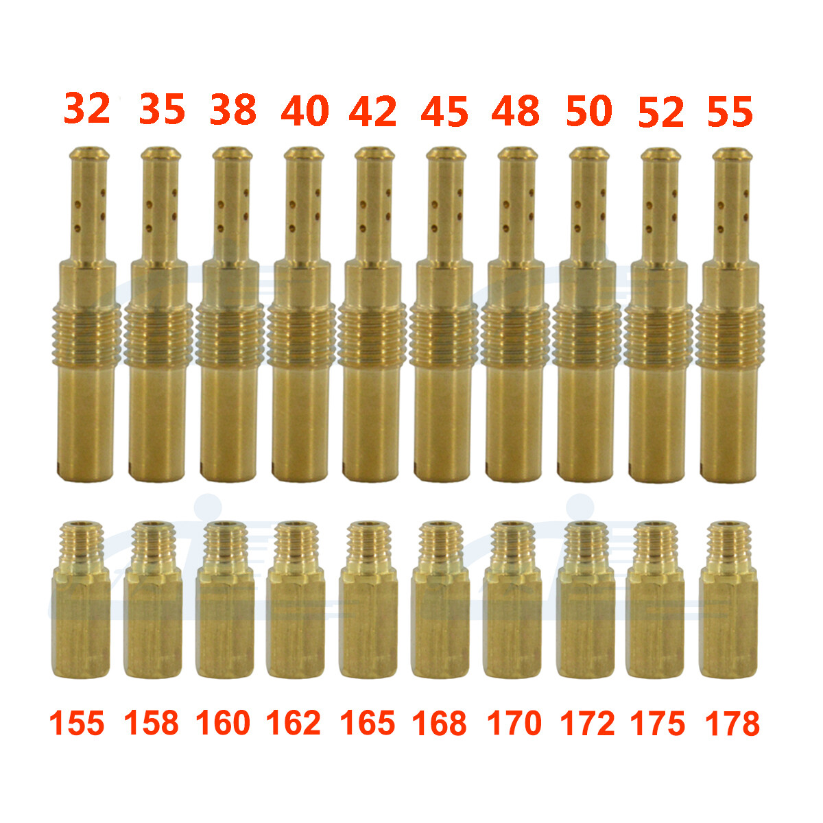 10Pcs Main Jet kit & 10Pcs Set Slow Pilot Jet For PWK Keihin OKO CVK Carburetor