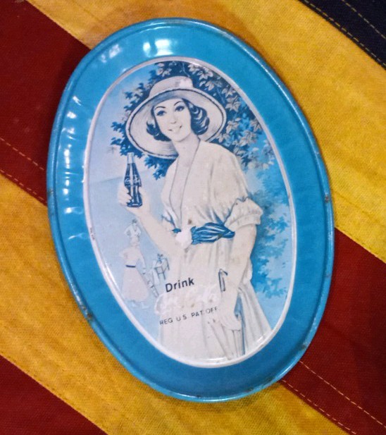 💥 Vintage Coca-Cola Advertising Sign Tray Lot X4