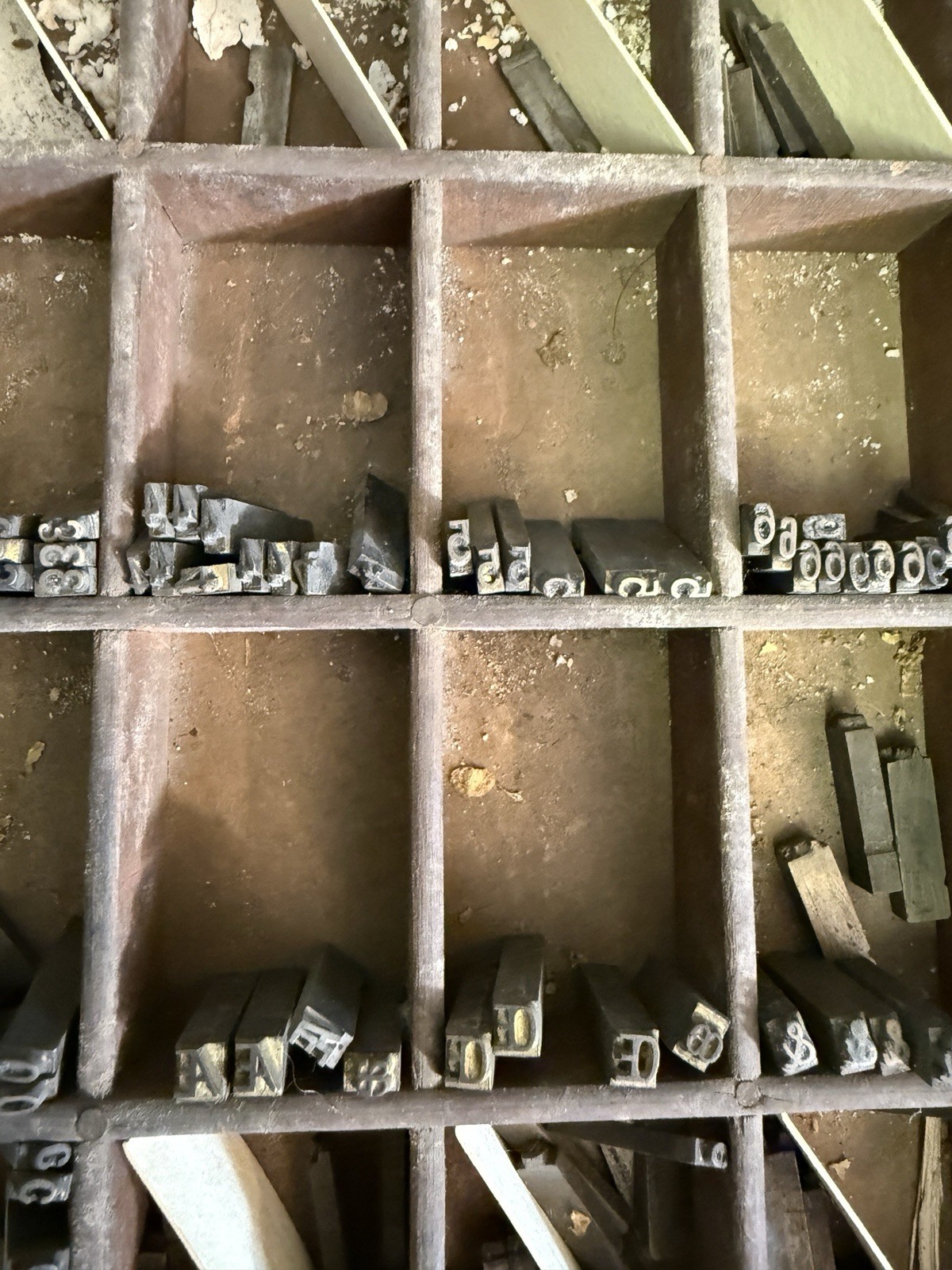 Antique VTG Letterpress Print Type Upper & Lower Letter & Number Set Complete