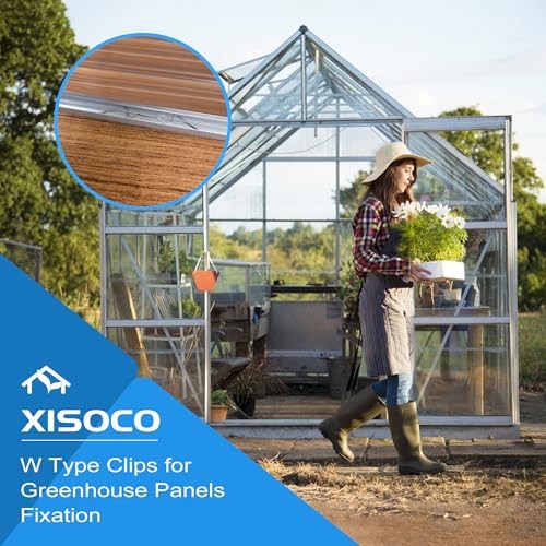 PCS Greenhouse Glazing Clips Stainless Steel Long 95mm/3.74IN W Type Clips 100