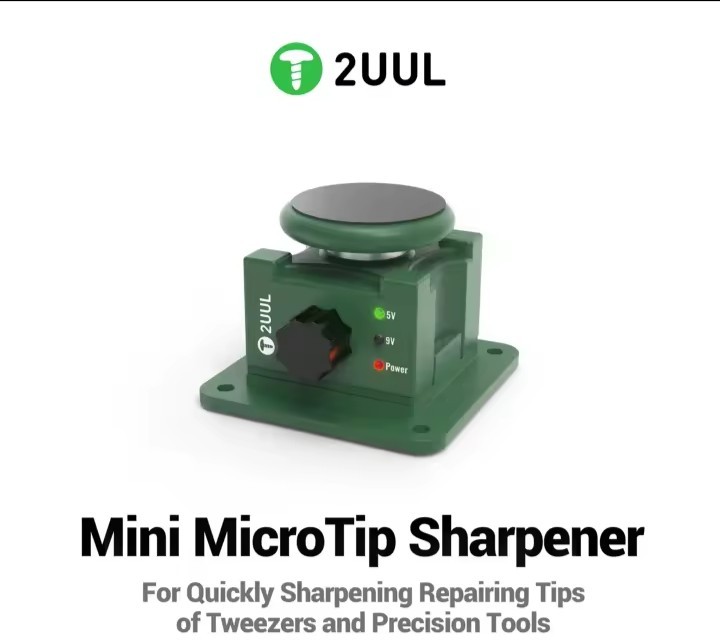 2UUL DA79 Mini MicroTip Sharpener Electric Grinder Tweezers Metal Tip Polish