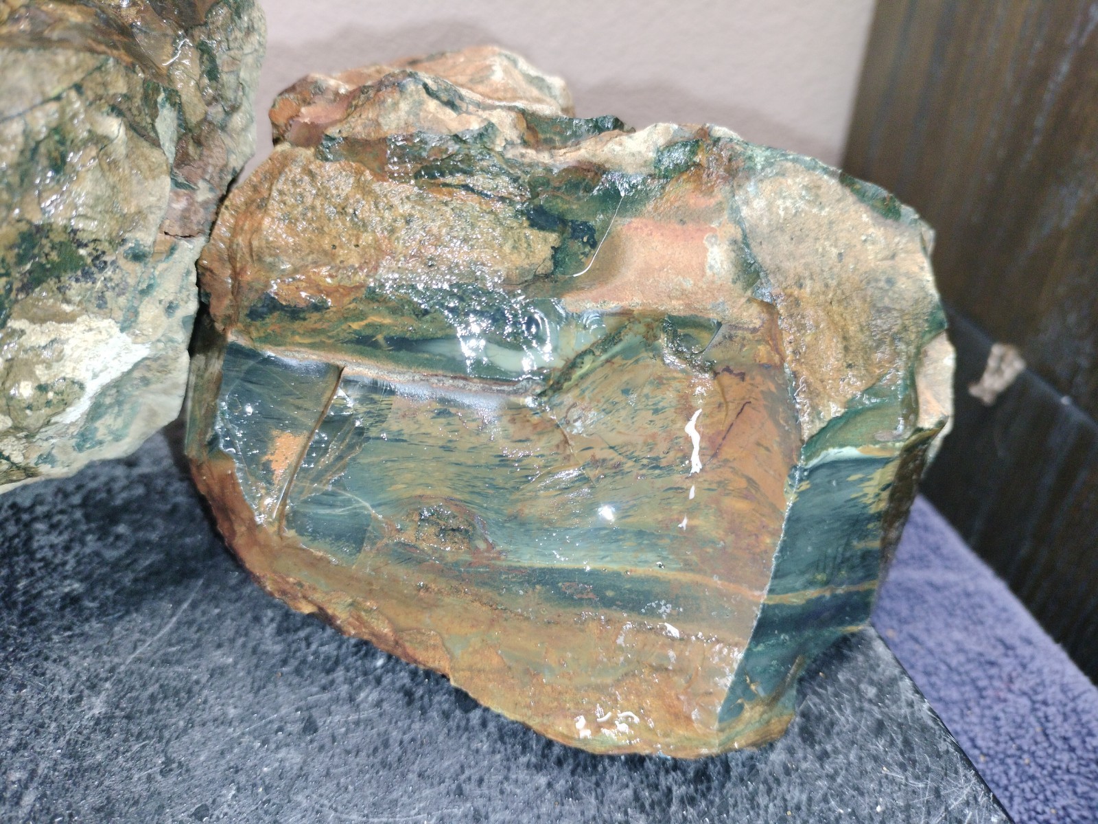 12LB ORBS Blue Mountain Picture of Jasper Rough 4pc Lot #21