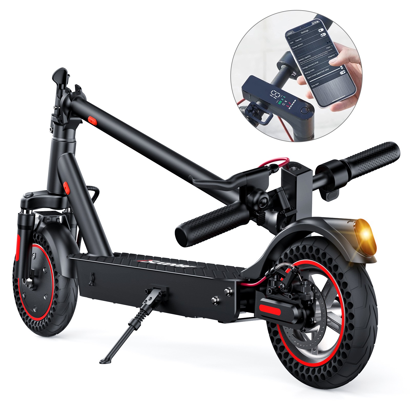 iScooter Electric Scooter Adults Up to 21MPH 25Miles Folding E-Scooter with APP