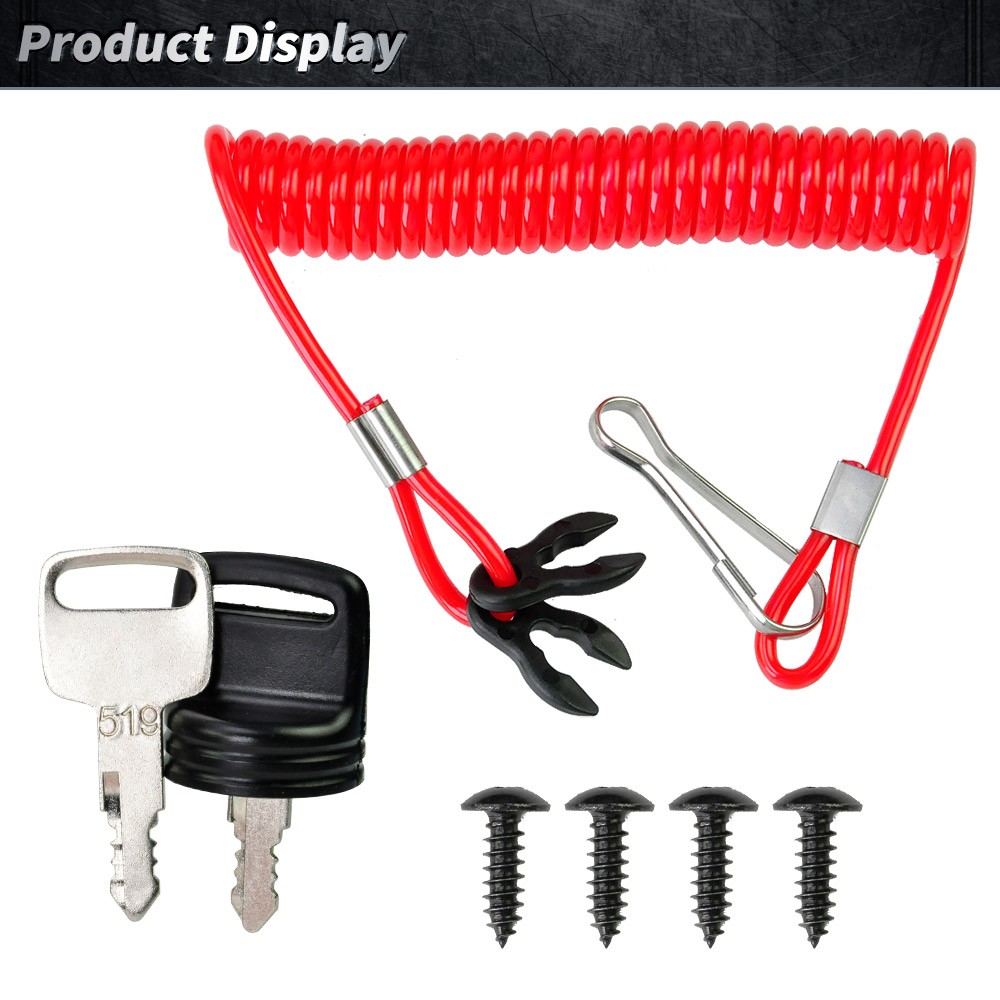 Ignition Key Switch Panel Assembly with Lanyard For Suzuki Outboard 37100-93J24