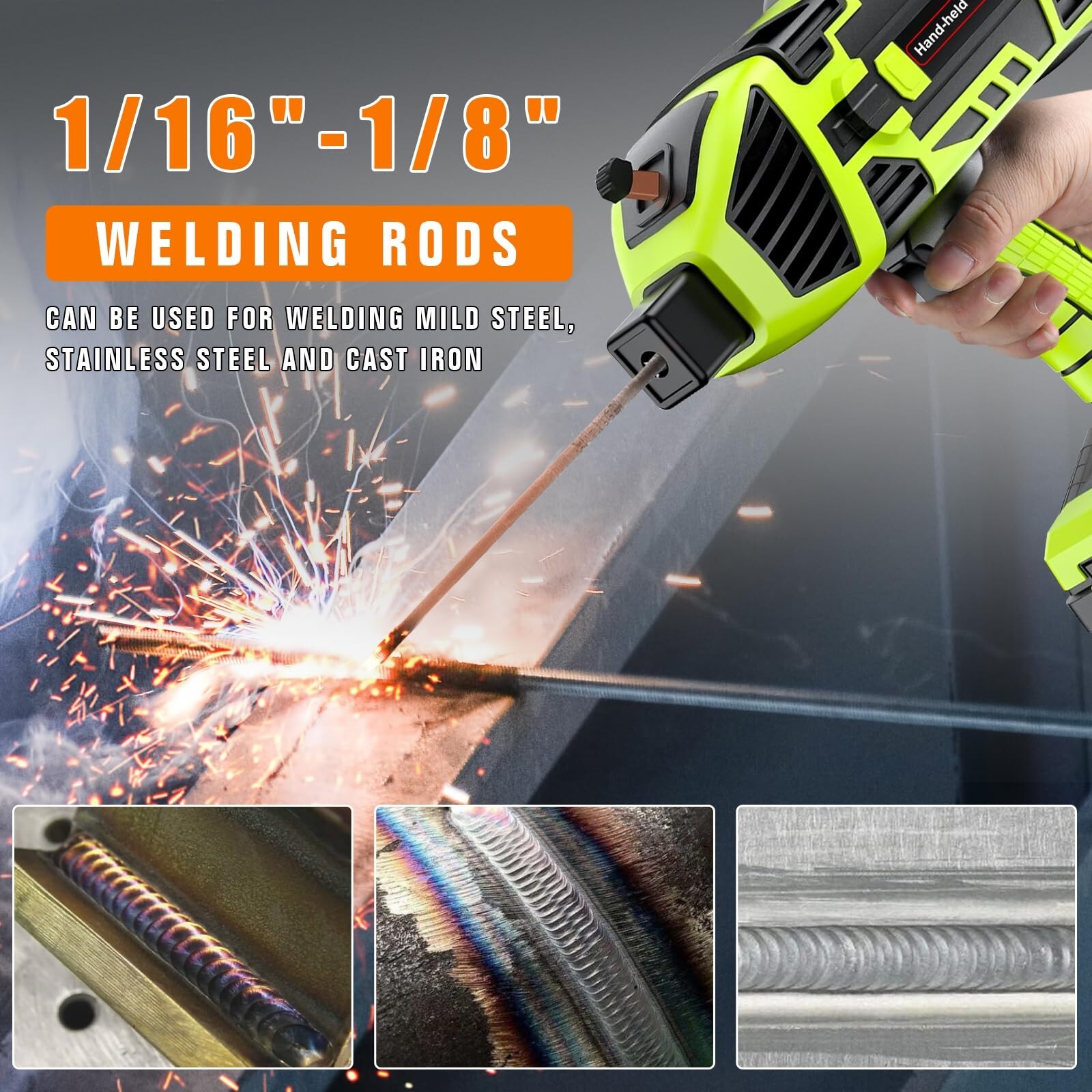 YesRight 110V Handheld ARC Welder 120Amp with IGBT Inverter & Digital Display