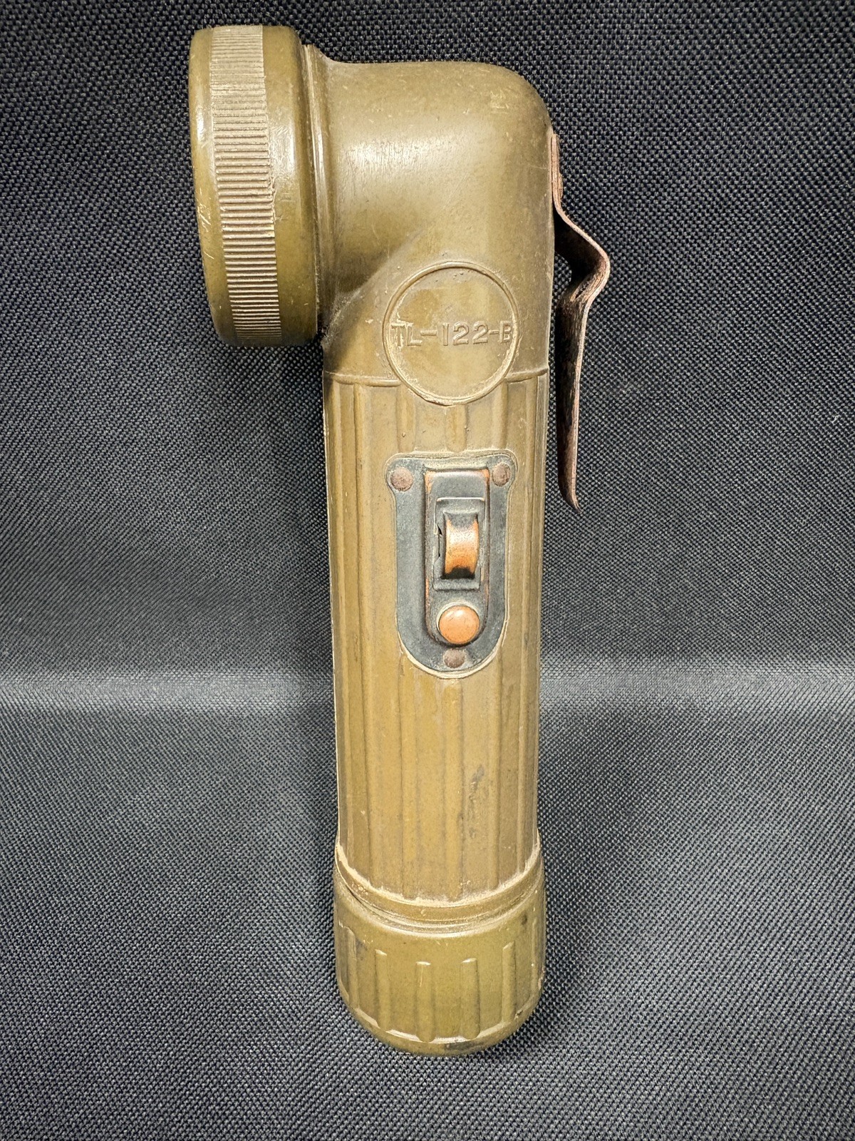 USGI WWII Era Bright Star Anglehead Flashlight Model TL-122-B (Unworking)