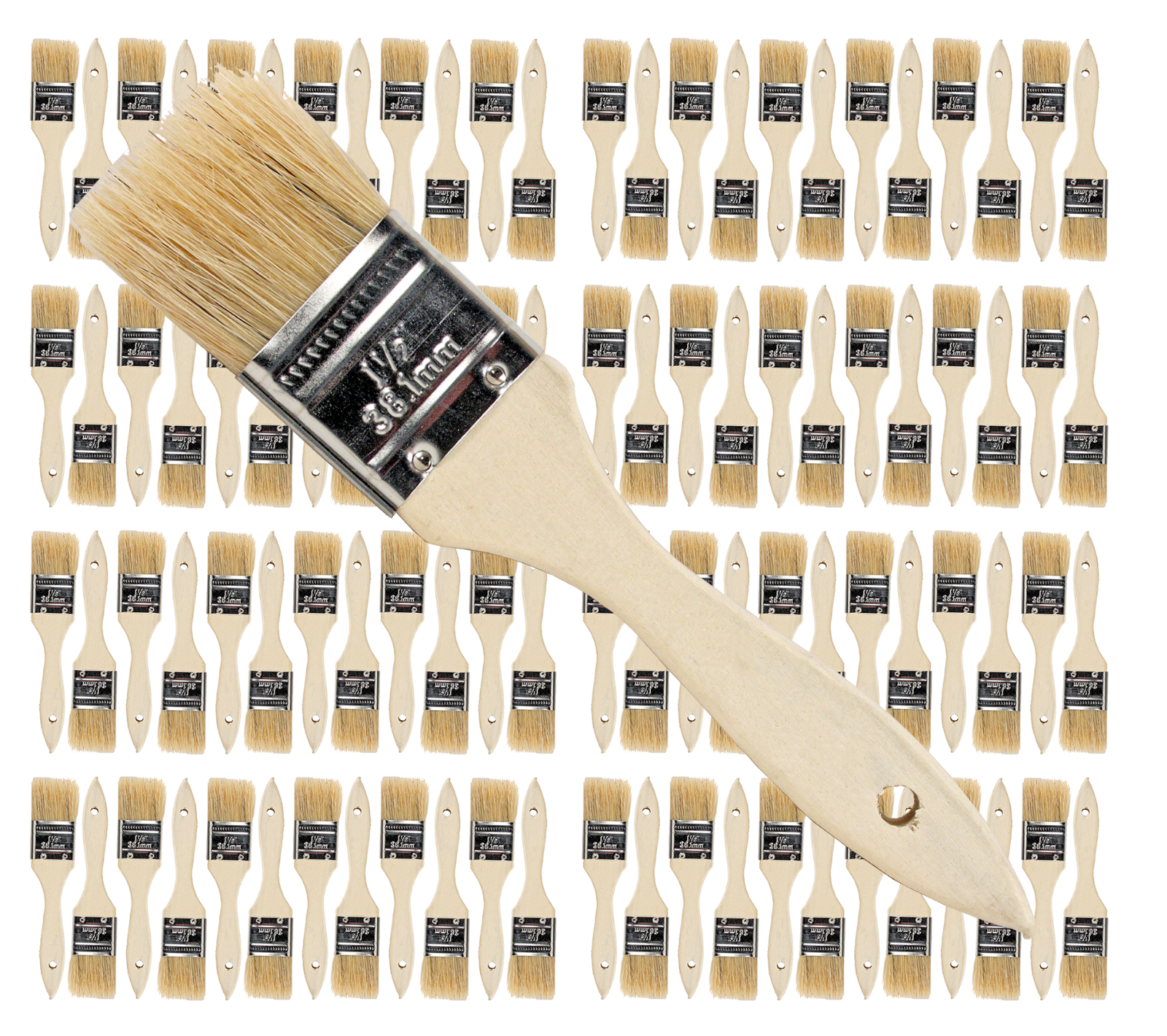 96 Pk- 1 1/2 inch Chip Paint Brushes for Paint, Stains,Varnishes,Glues,Gesso