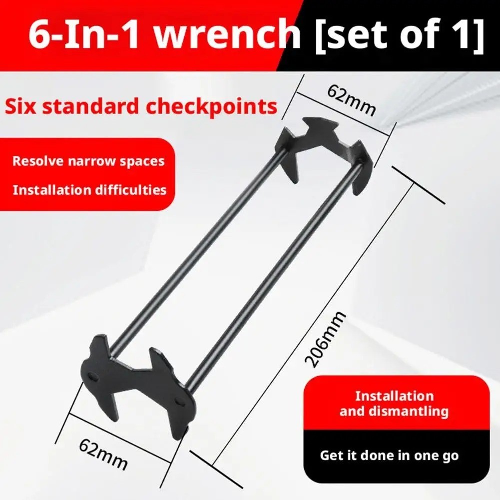 Multifunctional Sink Wrench Set, 2-Pack Basin and Faucet Wrench Tool with Fou.