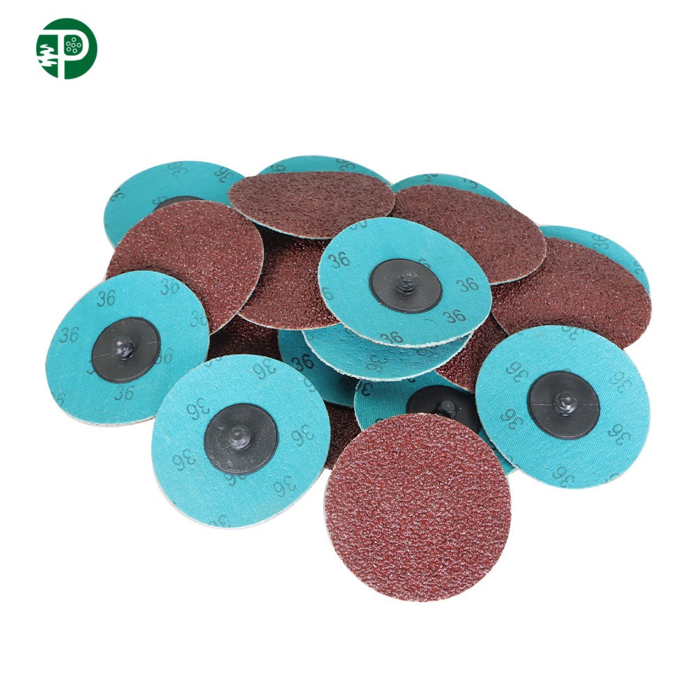 25Pack 3 inch 36 Grit Aluminum Oxide Roll Lock Die Grinder Sanding Grinding Disc