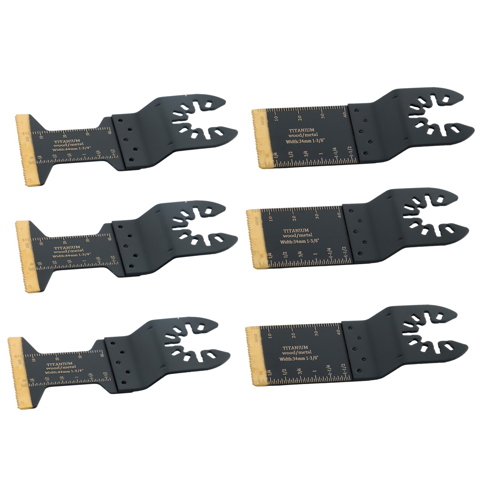 50 PCS Titanium Oscillating Tool Blades Curved Edge Oscillating Saw Blade Kit