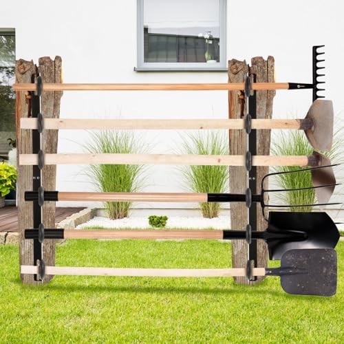 Sets 6-Tool Landscape Trailer Rack for Lawn Equipment 6 Hole Hand Tool 2