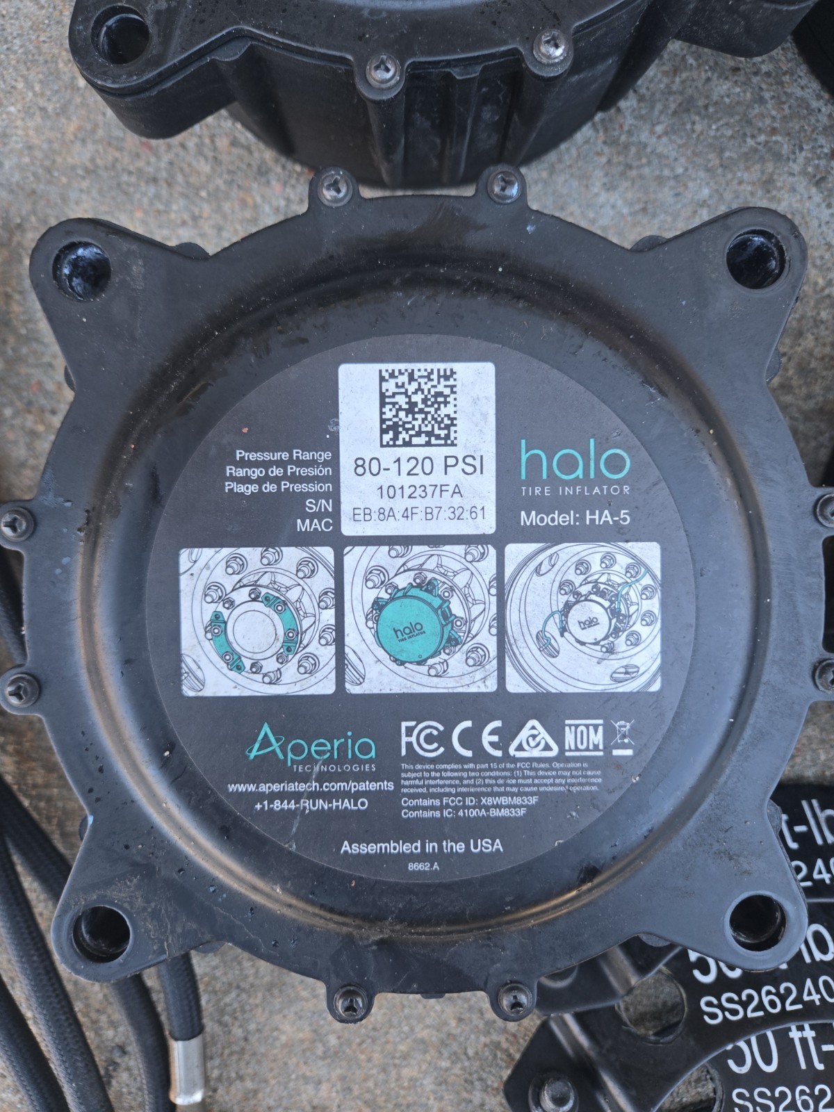 Aperia Halo HA-5 Tire Inflator - With Mounting Hardware