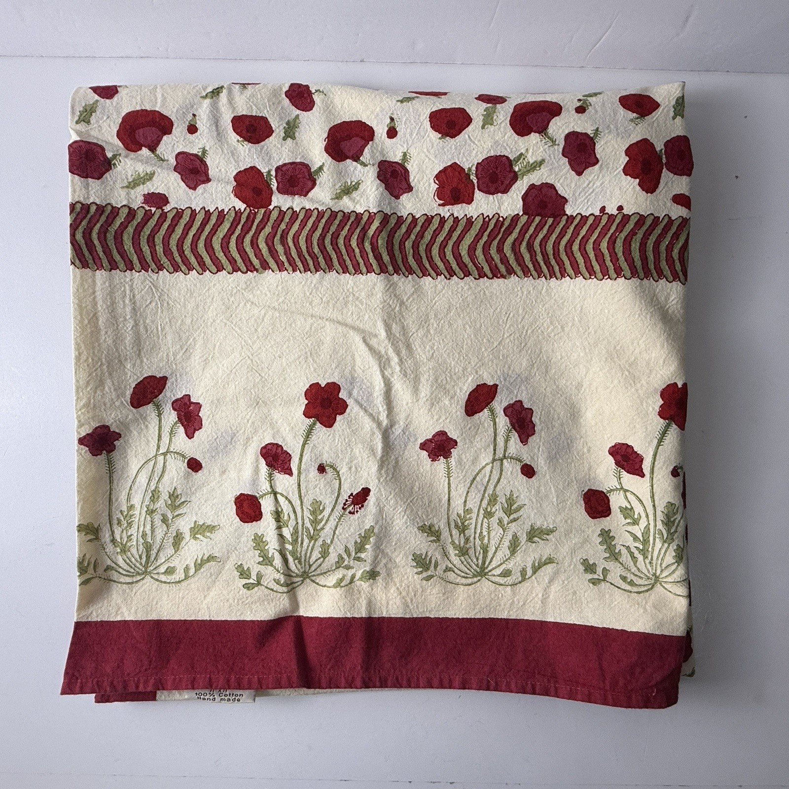 Couleur Nature Square Tablecloth Bruno Lamy Hand Made 70"X70" EUC French Country