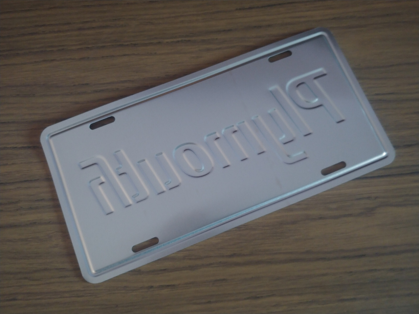 Vintage Plymouth License Plate Embossed Metal New Old Stock #2156